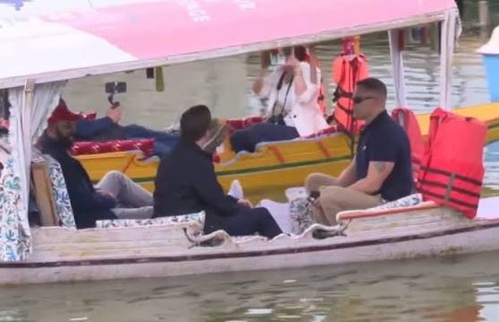 Sergio Gor shikara ride on Dal Lake with diplomatic